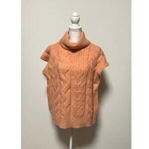 Pants Store Peach/Coral Sweater, Women's Size Small, Loose Turtleneck